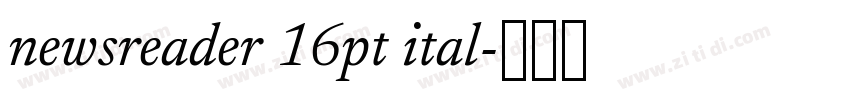 newsreader 16pt ital字体转换 newsreader 16pt ital字体转换